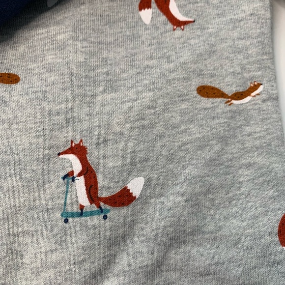 Carters Fox 2 piece set navy blue/ gray Various size - Picture 8 of 12